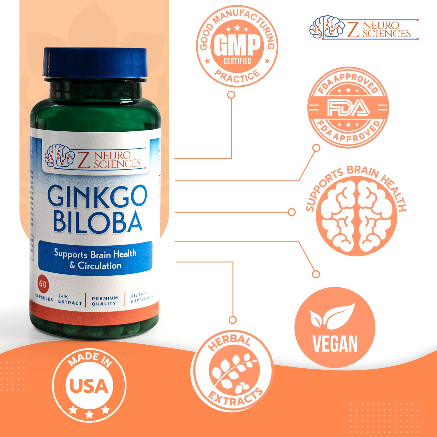 Ginkgo Biloba | Nootropic for Cognitive Functions Support