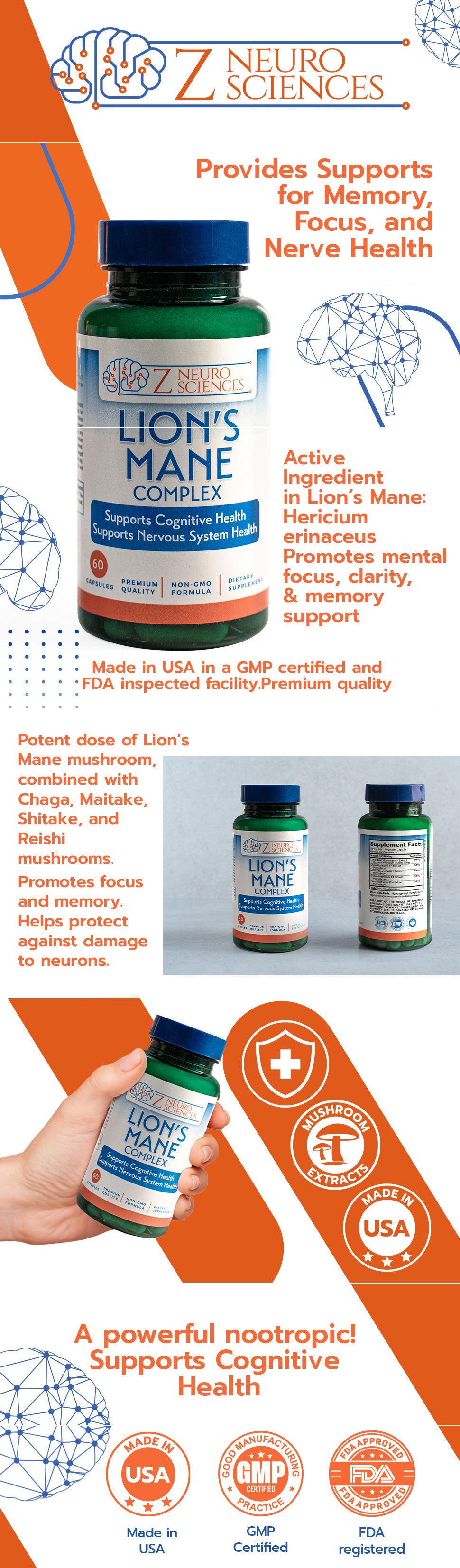 Lion’s Mane Mushroom Supplement | Z Neurosciences