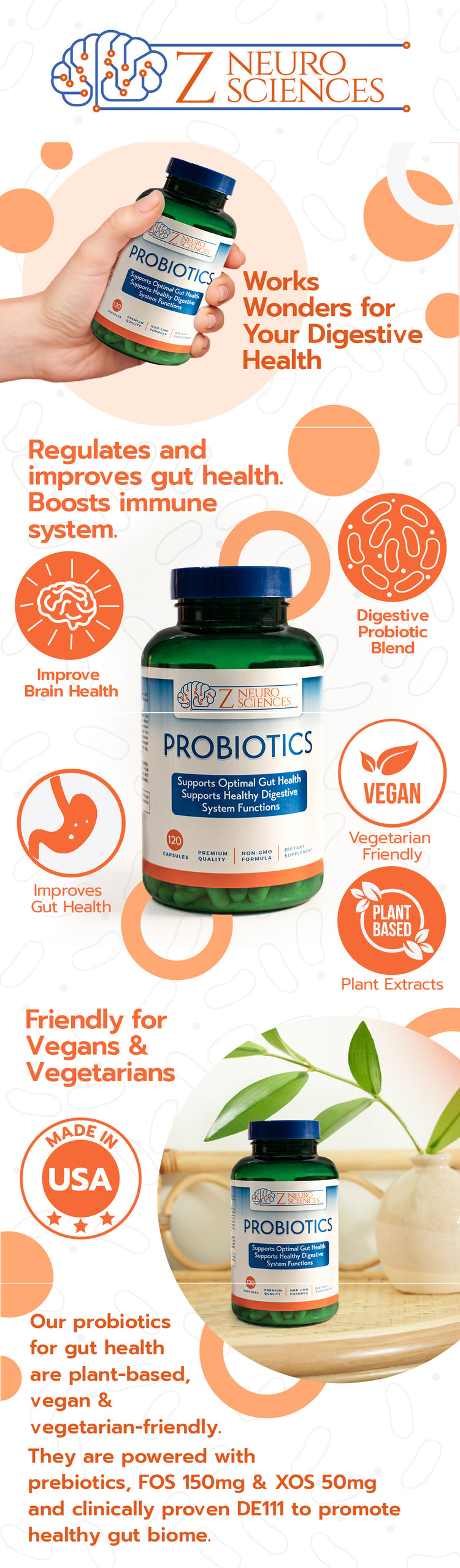 Prebiotics and Probiotics Blend | Acidophilus & DE111